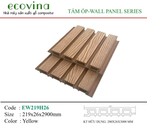 Tấm ốp lam sóng Ecovina EW219H26 Yellow