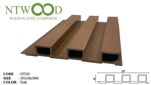 Tấm ốp lam 3 sóng cao NTWood NT205