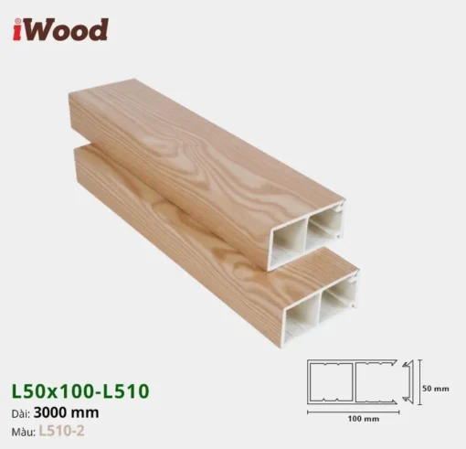 Lam Gỗ Nhựa Iwood L50x100-l510-2