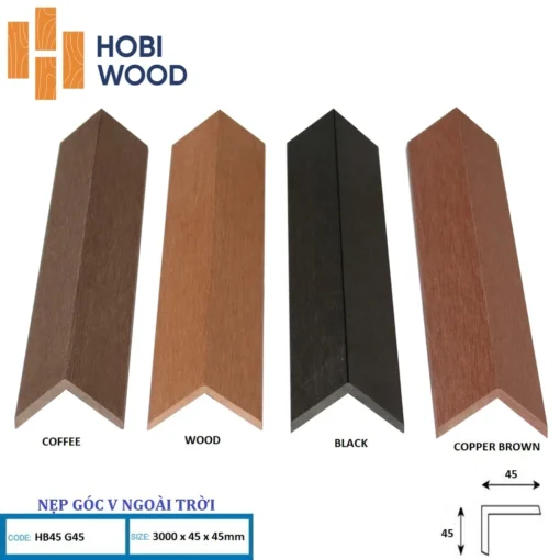 Nẹp nhựa Hobi Wood HB45G45