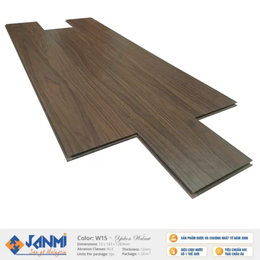 Sàn Gỗ Janmi W15 12mm Bản To