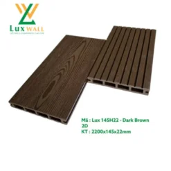 Sàn gỗ ngoài trời Luxwall LUX145H22-2D Dark Brown