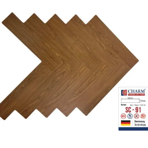 Sàn Nhựa Xương Cá Charm Wood SC-91