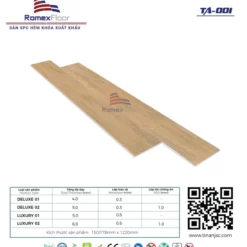 Sàn Nhựa Hèm Khóa Romex Floor Ta001