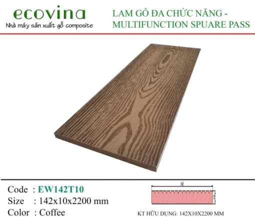 Thanh đa năng ngoài trời Ecovina EW142T10 Coffee