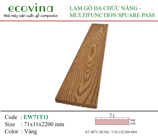 Thanh đa năng ngoài trời Ecovina EW71T11 Yellow