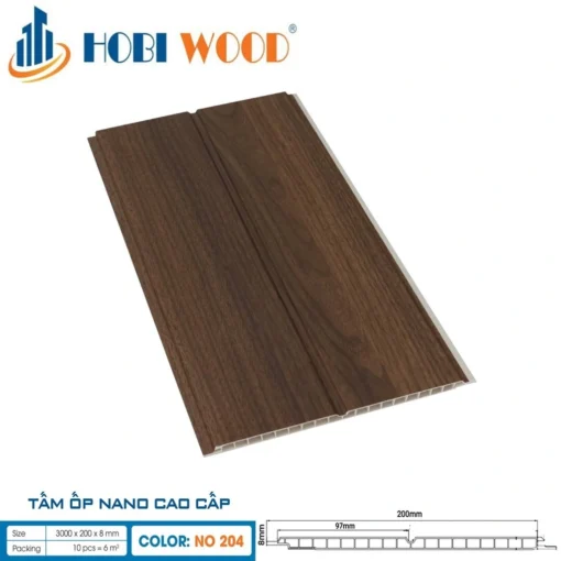 Tấm Ốp Nano Hobi Wood No204