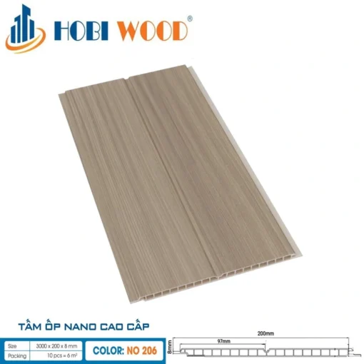 Tấm Ốp Nano Hobi Wood No206