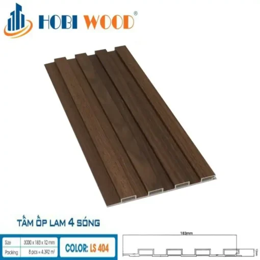 Tấm ốp Lam 3 Sóng Thấp Hobi Wood Ls3t-04