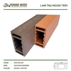 Thanh lam gỗ nhựa ngoài trời Grand Wood GW105C50