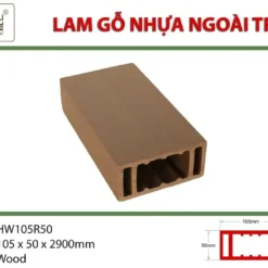 Thanh lam gỗ nhựa ngoài trời Hwood HW105R50 Wood