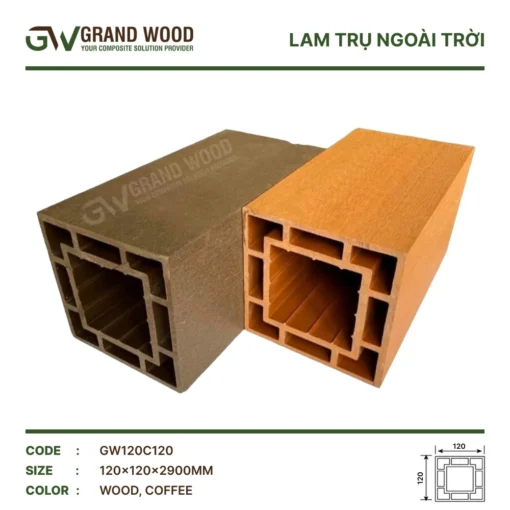 Trụ cột Pergola Grand Wood GW120C120