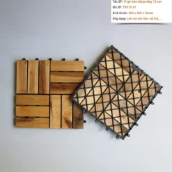 Vỉ gỗ tràm bông vàng 12 nan TBV12-01 Vỉ gỗ tràm bông vàng 12 nan TBV12-01