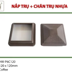 Nắp trụ gỗ nhựa Hwood HW-P6C120 Nap-tru-hwood-hwp6c120-coffee.webp