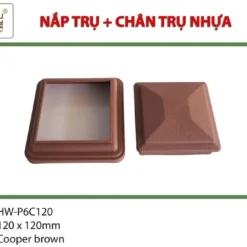 Nắp trụ gỗ nhựa Hwood HW-P6C120 Nap-tru-hwood-hwp6c120-copper-brown.webp